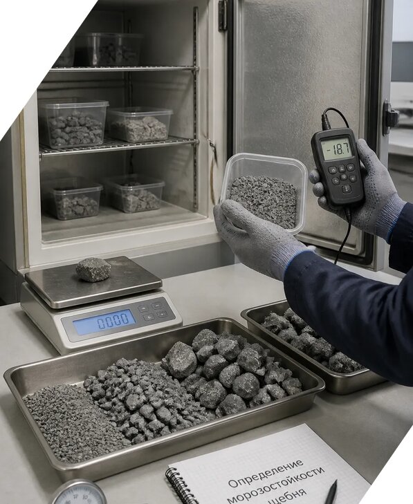 Определение морозостойкости щебня в Томске от 3824 р. | ЭкспертизаРоссия