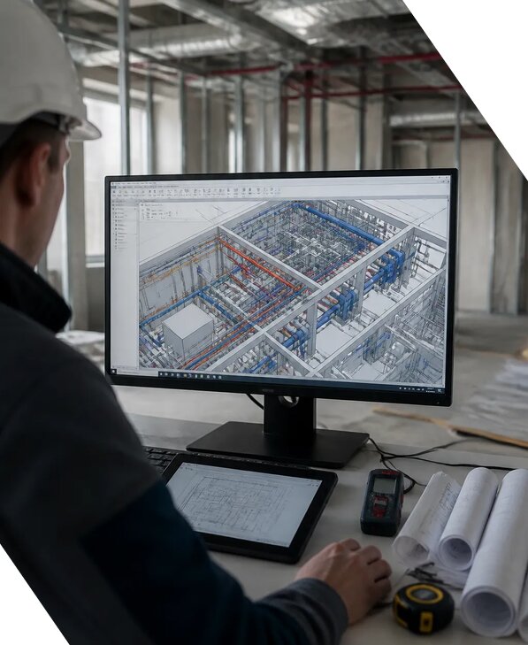 Создание BIM модели инженерных сетей для объектов в Томске